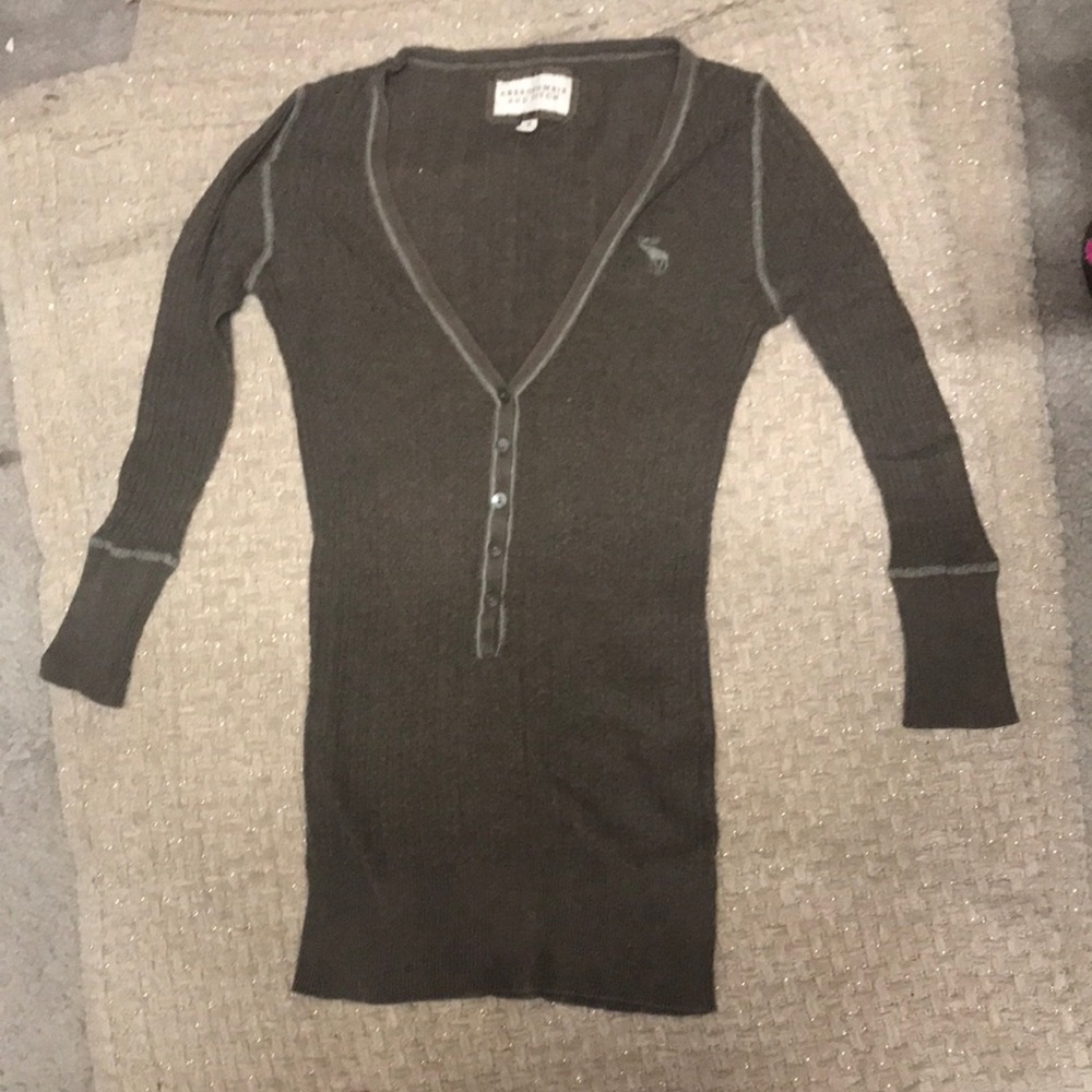 Abercrombie & Fitch Dark Gray Cardigan
